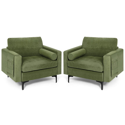 Dreamade Sofa Chair, Accent Armchair w/Comfy Cushion