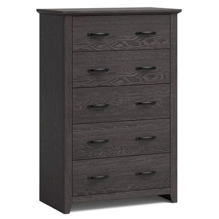 Dreamade 5 Drawer Dresser Chest of Drawers - Vertical Dresser with 5 Pull-Out Drawers for Bedroom, Living Room, Entryway