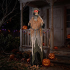 DREAMADE 5.7 ft Halloween Life-Size Animated Grim Reaper with Iron Chain
