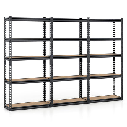Dreamade 5-Tier Metal Storage Shelves Heavy Duty Garage Shelving Units(1/2/3/4,30" W x 12" D x 60" H)