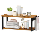 Dreamade Teak Wood Bathroom Floating Wall Shelves