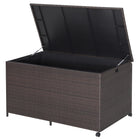 Dreamade Wicker Outdoor Deck Box - 133 Gallon Storage Box with Lid