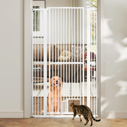 Dreamade 67.5" Extra Tall Pet Gate Heavy-Duty Metal Cat Gate with 30.5"-41" Wide Opening