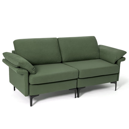Dreamade 72.5" L Loveseat, 2-Seat Sofa Couch with Removable Armrest Pillows