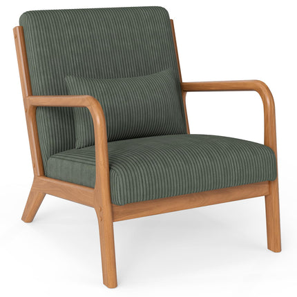 Dreamade Modern Accent Chair Corduroy Upholstered Lounge Chair