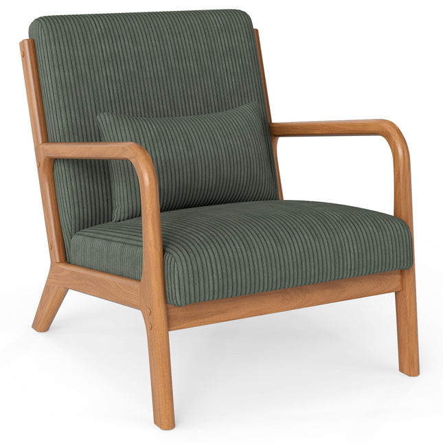 Dreamade Modern Accent Chair Corduroy Upholstered Lounge Chair