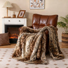 Dreamade 760GSM Soft Plush Fuzzy Luxury Faux Raccoon Fur Blanket for Sofa