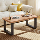 Dreamade Rustic Coffee Table 47 Inch Industrial Wood Center Table with 1.8