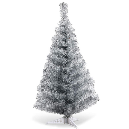 Dreamade 3ft Silver Pencil Christmas Tree, Artificial Slim Tree - DreamadeUS