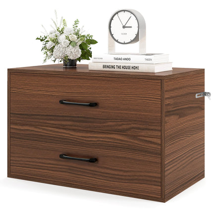 Dreamade Dressers Stackable 2 Drawer Horiztonal Organizer W/Handles Dresser Tower, White