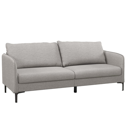 Dreamade Upholstered Sofa Couch, 76" Modern Grey Loveseat
