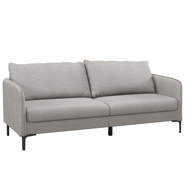 Dreamade Upholstered Sofa Couch, 76" Modern Grey Loveseat