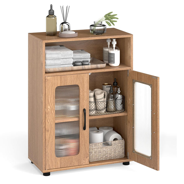Dreamade Bathroom Storage Cabinet with 2 Doors & 3-Level Adjustable Shelf