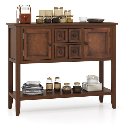 Dreamade Sideboard Buffet Cabinet with Storage, 42’’ Wood Credenza