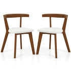 Dreamade Wooden Dining Chairs, Farmhouse Hanging Kitchen Chairs w/Rubber Wood Frame