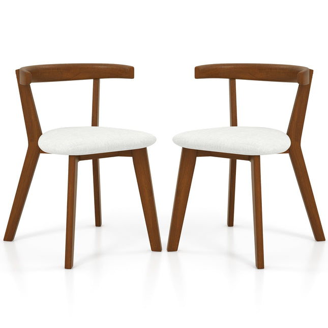 Dreamade Wooden Dining Chairs, Farmhouse Hanging Kitchen Chairs w/Rubber Wood Frame