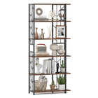 Dreamade 6-Tier Bookshelf Modern Geometric Bookcase with Heavy-Duty Metal Frame