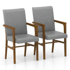 Dreamade Mid Century Modern Dining Chairs Set of 2/4 with High Back, Solid Wooden Frame & Soft Cushion