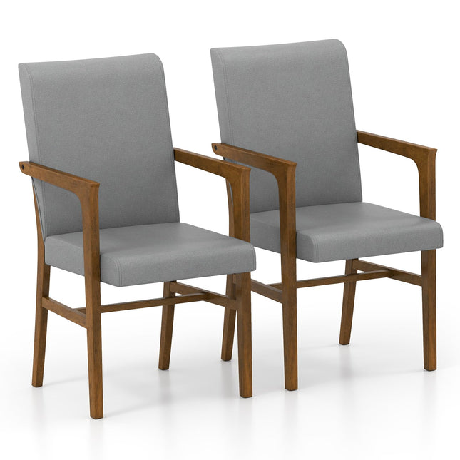Dreamade Mid Century Modern Dining Chairs Set of 2/4 with High Back, Solid Wooden Frame & Soft Cushion