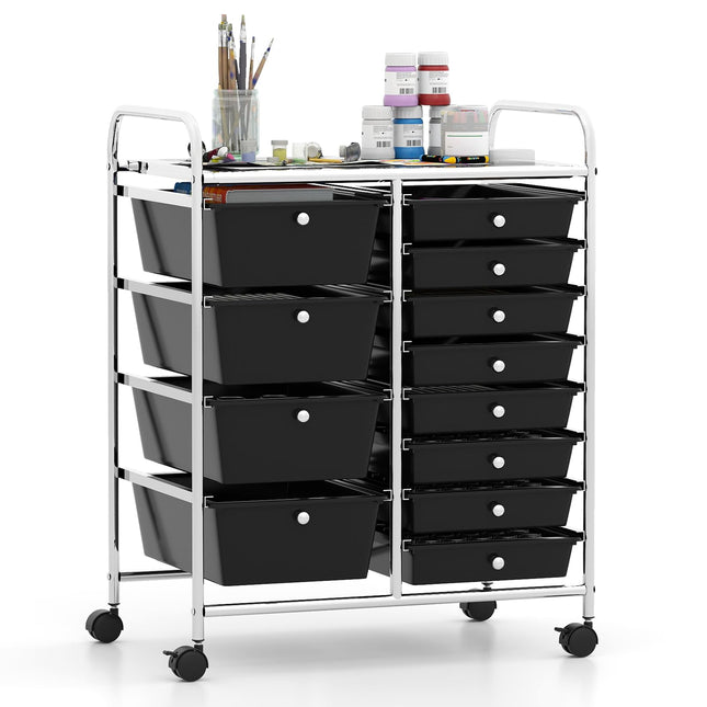 Dreamade 12 Drawer Rolling Cart with Drawers Storage Organizer Cart