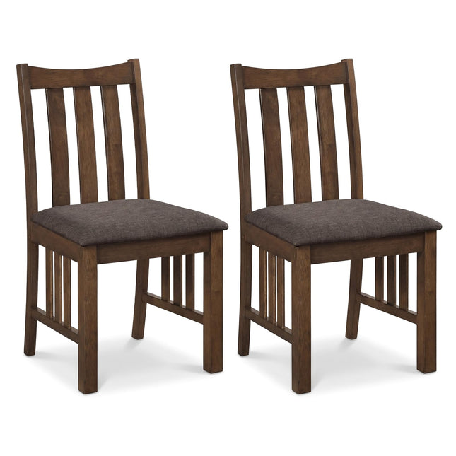 Dreamade Rubber Wood Dining Chairs with Upholstered Cushioned Seat (2/4)
