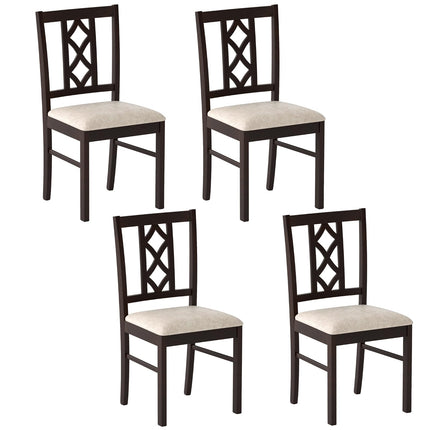 Dreamade Dining Chairs Set of 2/4 Rubber Wood Dining Room Chairs