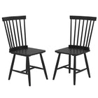Dreamade Windsor Dining Chairs Set of 2/4 Black, w/Wide Seat & Spindle Back, Max Load 400 Lbs