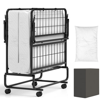 Dreamade Twin Folding Bed with 5 Inch Mattress