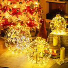 Dreamade 3 PCS Pre-Lit Lantern Balls, Hanging/Standing Christmas Ornaments with 732 Bright LED Lights, Zip Ties & Ground Stakes