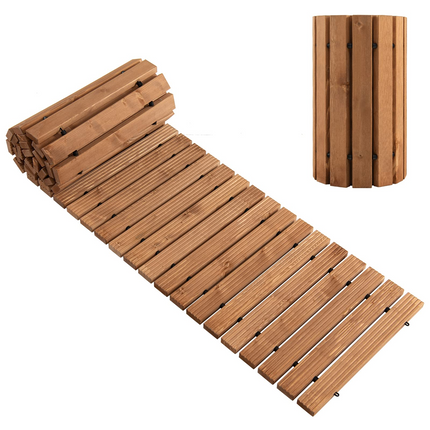 Dreamade 8ft Wooden Garden Pathway