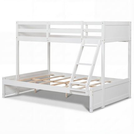 Dreamade Twin Over Full Bunk Bed Wood Bunk Bed