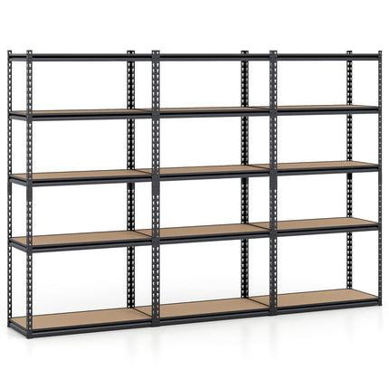 Dreamade 5-Tier Metal Storage Shelves Heavy Duty Garage Shelving Units(1/2/3/4,36" W x 18" D x 72" H)