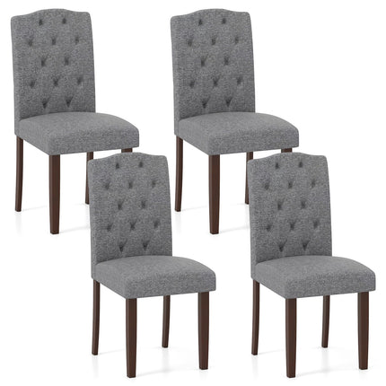 Dreamade Parsons Chairs, Uphostered Kitchen Dining Chairs w/Wood Legs