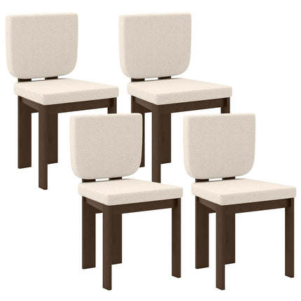 Dreamade Soft Sherpa Upholstered Kitchen Dining Room Chairs（2/4）