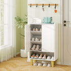 Dreamade 5-Tier Shoe Cabinet with Doors, Faux Marble Shoe Rack Organizer with Anti-Tipping Kit & Flat Tilting Storage Shelves