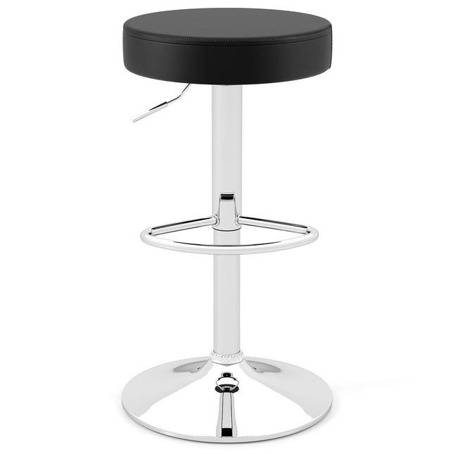 Dreamade Adjustable Height PU Leather Bar Chair with Swivel Padded Seat