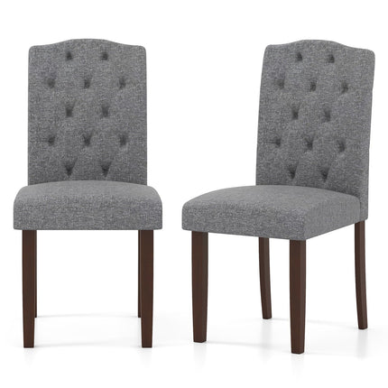 Dreamade Upholstered Dining Chairs Set of 2/4 Button Tufted Fabric Upholstered Parson Chairs