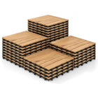 Dreamade 30 PCS Acacia Wood Interlocking Patio Deck Tiles