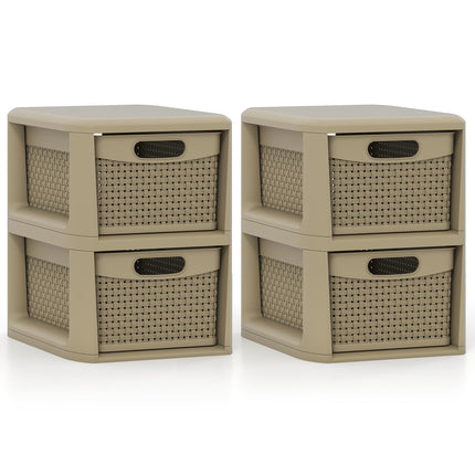 Dreamade 3-Drawer Counterop & Under-desk Compact Container Boxes for Office