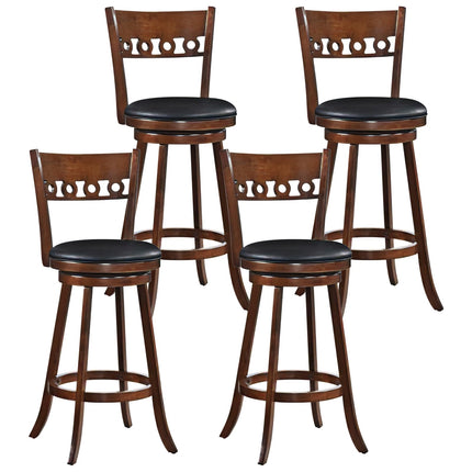 Dreamade Swivel Bar Stools, Counter Height Bar Chairs with Back