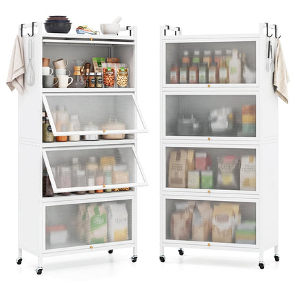 Dreamade 5-Tier Kitchen Storage Cabinet, Freestanding Metal Baker's Rack