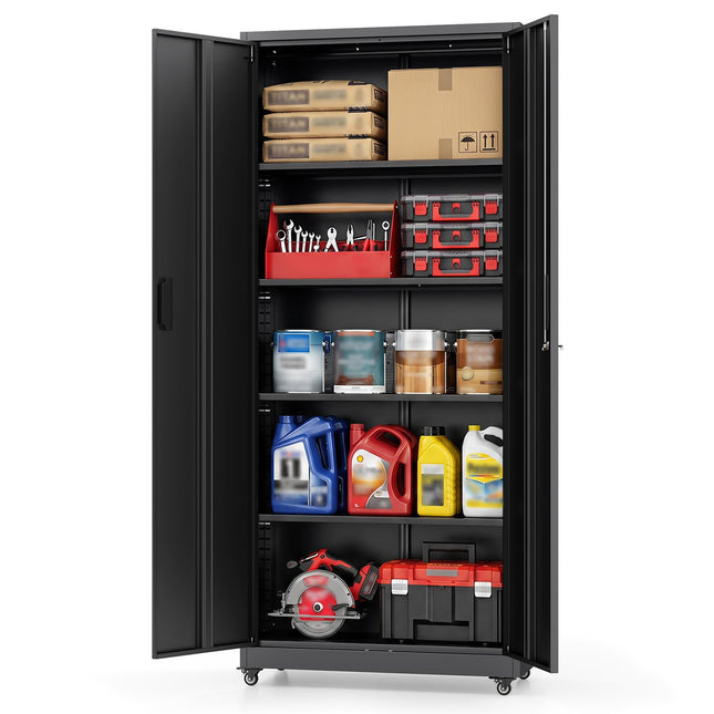 Dreamade 73" Tall Metal Storage Cabinet for Garage and Office