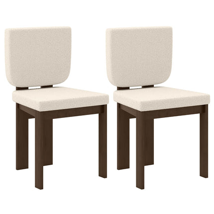 Dreamade Soft Sherpa Upholstered Kitchen Dining Room Chairs（2/4）