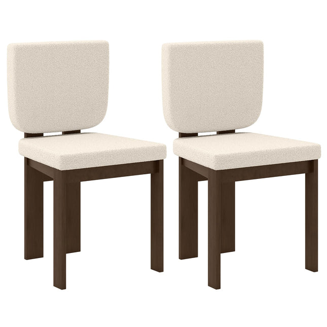 Dreamade Soft Sherpa Upholstered Kitchen Dining Room Chairs（2/4）