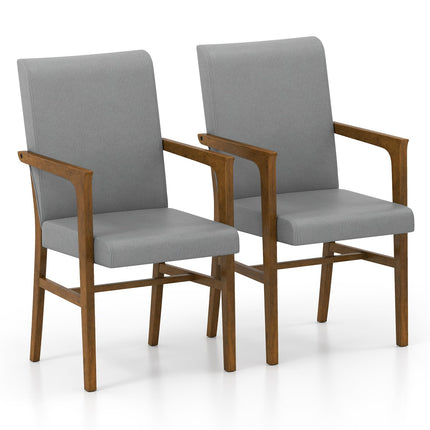 Dreamade Mid Century Modern Dining Chairs Set of 2/4 with High Back, Solid Wooden Frame & Soft Cushion
