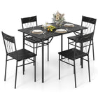 Dreamade Dining Table Set for 4, 5-Piece Breakfast Nook with Kitchen Table, 4 Dining Chairs