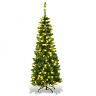 Dreamade Prelit Pencil Christmas Tree, 4.5FT Premium Hinged Fir Tree - DreamadeUS