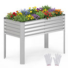 Dreamade Galvanized Raised Garden Bed with Legs Set 1/2 46