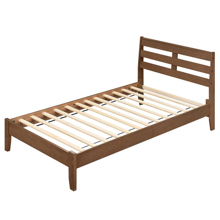 Dreamade Twin Size Bed Frame with Slat Headboard