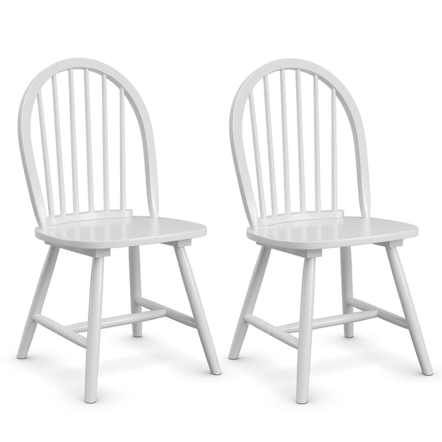 Dreamade Wood Dining Chairs, French Country Armless Spindle Back Dining Chairs